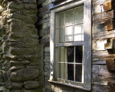 Abandoned Cabin Window
