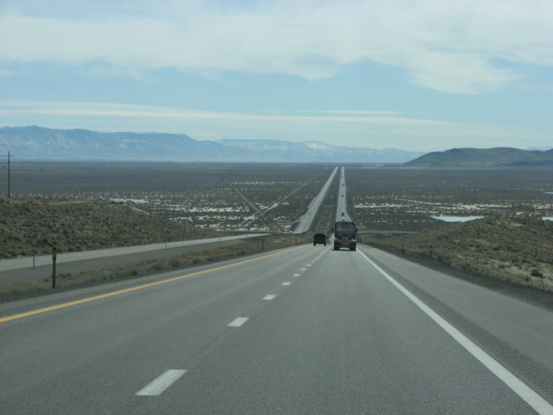 Emiko flew out to avoid the boring drive through Nevada