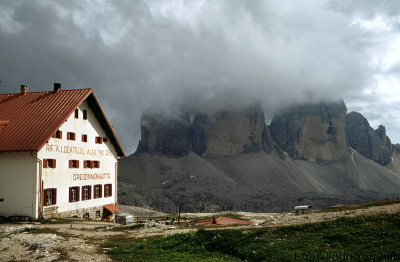 Tre Cime. North view & Tre Cime shelter