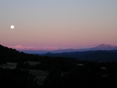 Moon over Spanish Peaks