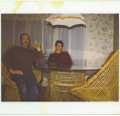 Dad  and Jason In the Trailer mid 80's