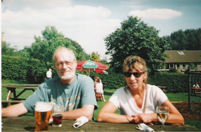 Mum and Dad at the Rose and Crown Nympsfield.