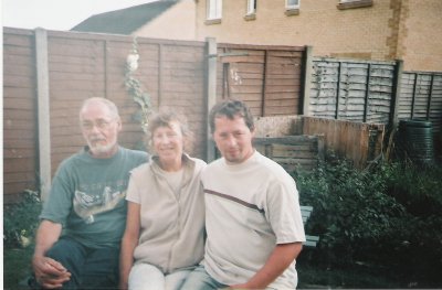 Me Mum and Dad in my Back yard.