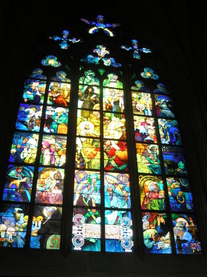 Stained Glass at the Praguan Castle Cathedral