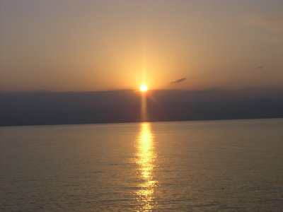 Sunrise over the Sea of Galilea