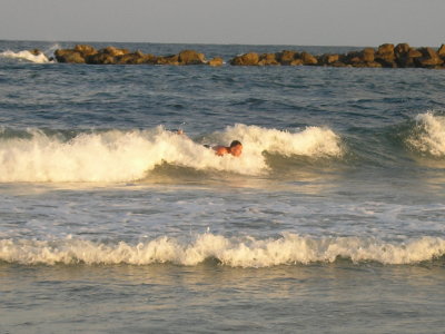 Body surfing the Mediterranean
