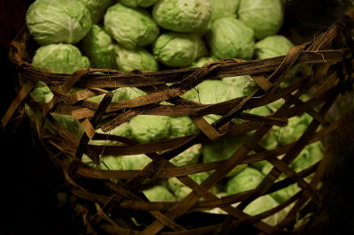 cabbage in cage