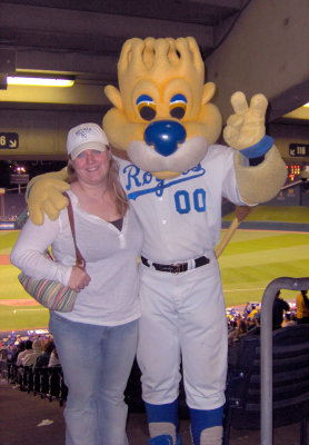 Salena Marie poses with Slugger. 