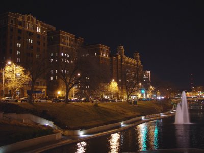 Brush Creek runs along the Plaza & is one of Kansas City's most desireable real estate districts.