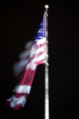 I took this one night at Perkins. I love their flag display.