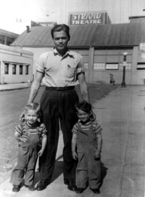 This was a shot taken with my father, Richie Mann, his cousin Danny Merrill, & his uncle Vern Merril. It was taken in Los Angeles California around 1946.