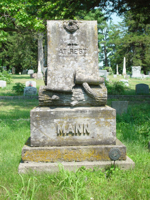 This stone is located in Humboldt City Cemetery. It marks the burial ground for the family of Lewis Cass Mann, the fifth of six children born to Morgan Allen Mann & his wife Anna M. Pettit. Cass, as he was known, traveled west to Humboldt in 1868 & became a successful cattleman. His sister Elizabeth Beard also went to Humboldt, along with his older brother & my 3rd great paternal grandfather, Robert Mitchell Mann.
