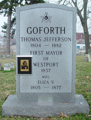 First Mayor of Westport Missouri. The town no longer exists, where it was is within the city limits of Kansas City Missouri now. He's buried in Union Cemetery, officially, the oldest cemetery in Kansas City.