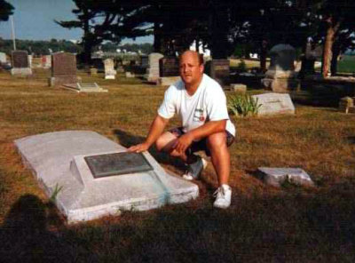 Edward Ernest Coatney died in Falls City, Richardson County Nebraska on 13 November 1957. This is a picture of me at his gravestone. He is buried in Steele Cemetery, Falls City Nebraska. 