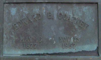 A close up shot of his stone in Steele Cemetery.