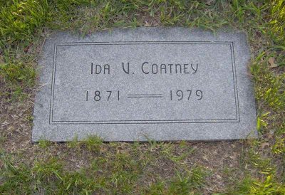 Ida is buried in Lincoln Memorial Park, Lincoln, Lancaster County Nebraska. I was a pallbearer at her funeral. 