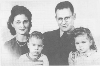 This is a shot of the Coatney family, around 1945. The two children shown are my uncle & my mother.