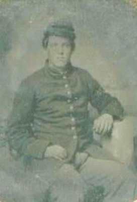 Henry Nashville Coatney was fourth child of six born to Arhibald Coatney & his wife, Madilla McIntosh Coatney. I know very little of this man, save his name & this picture. I believe he was kileld in the War of the Rebellion, but do not actually know. This photograph was sent to me by Donald G. Coatney. He is in possession of the original.  
