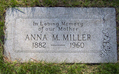 Anna Maria Portsche was the sixth of thirteen children born to Georg Portschy u his frau Rosina [Kpplinger] Portschy. She married Herman Bernard Miller in Lincoln Nebraska on 18 May 1898. Together this couple would have three children. 