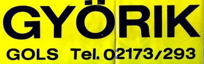 Herr Györik is a cousin of mine, & is a metal bau, living in Gols Austria. I put this sticker up here because I think it's outstanding. He's a heck of a nice guy.