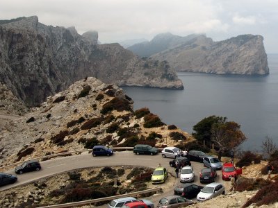 Traffic jam at Cap De Formentor