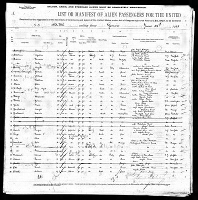 Antonino Gualdaroni Passenger Record