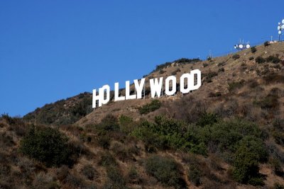 The Hollywood Sign from the trailhead