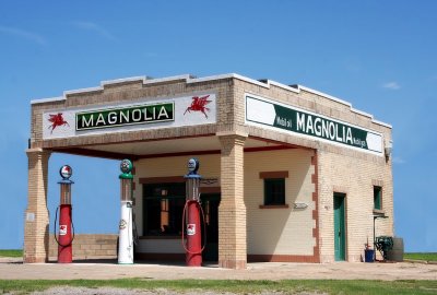 Old Gas Station on Route 66, Shamrock, Texas (After)