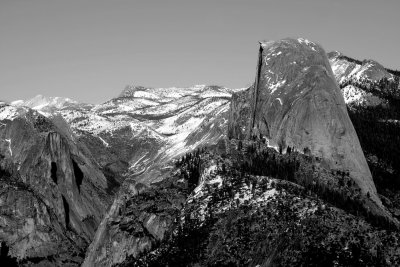 Half Dome from Washburn Point (B&W)