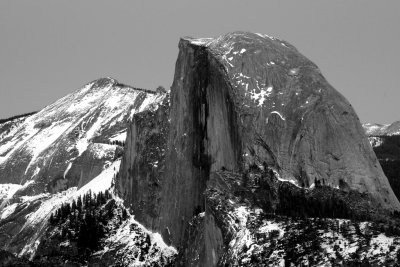 Yosemite: Half Dome in Twilight (B&W)
