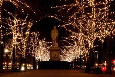 Commonwealth Avenue Mall at Night
