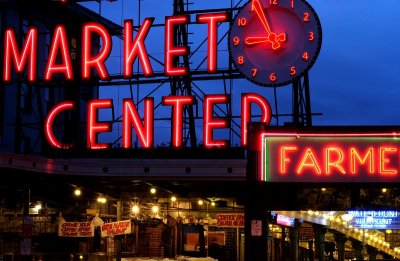 Pike Place Neon at Night VI