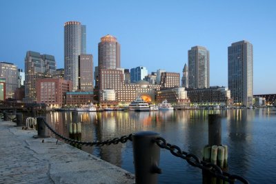 Predawn Glow, Boston Harbor