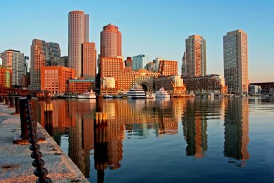 Sunrise on Boston Harbor