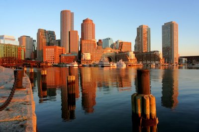 Sunrise on Boston Harbor III