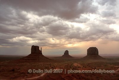 Cloudy Sky over Monument Valley