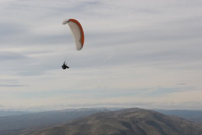 Beth soaring at Baldy Mtn