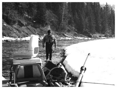 Winter on the Red Deer River Below the Dam