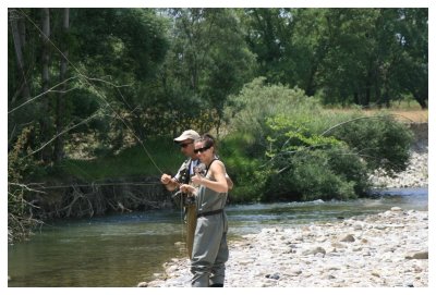 Guide Gianluca Orselli Gives Mackenzie a few Tips