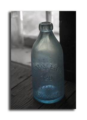 Blue antique bottle