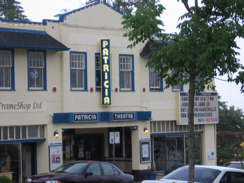 The Patricia Theatre, built in 1912, and the site of an interesting evenings enternainment Saturday night (click on photo)