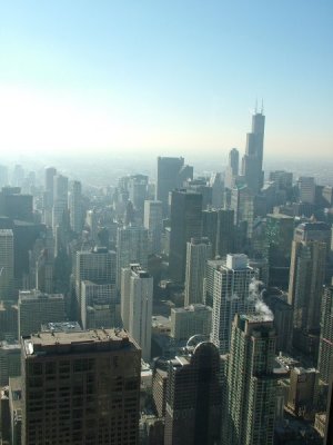 view from the 94th floor of the John Hancock Center