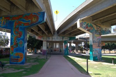 View West toward Mural No. 26 - Hasta la Bahia (1978)