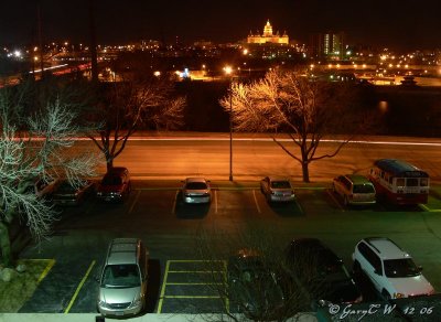 Night lights - parking lot  by Garyt