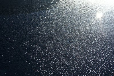 Dew drops on a car