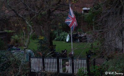 Cute garden on the river