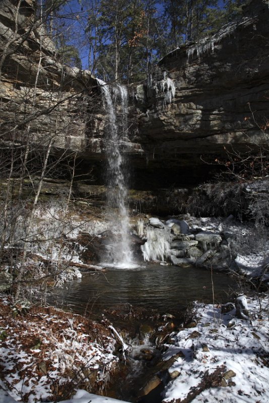 Lower Cecil Hollow Falls after Ice Storm