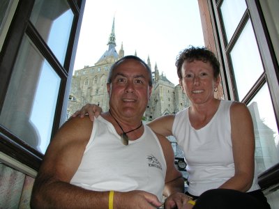 2004 trip to France -- the view from our hotel room on Mont St. Michel