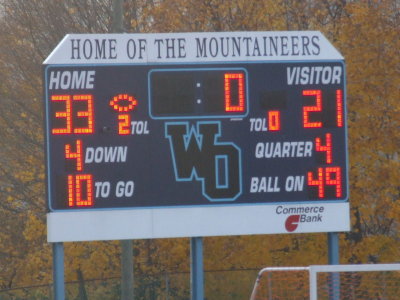 Playoff 1st. Round vs. West Orange -11-11-2006-Sat. 1pm, Blfd.- 21, W. Orange - 33