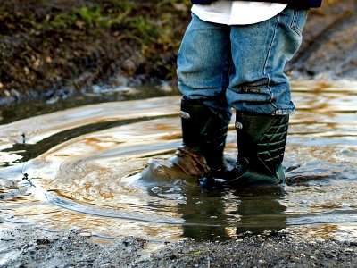 Boots in water